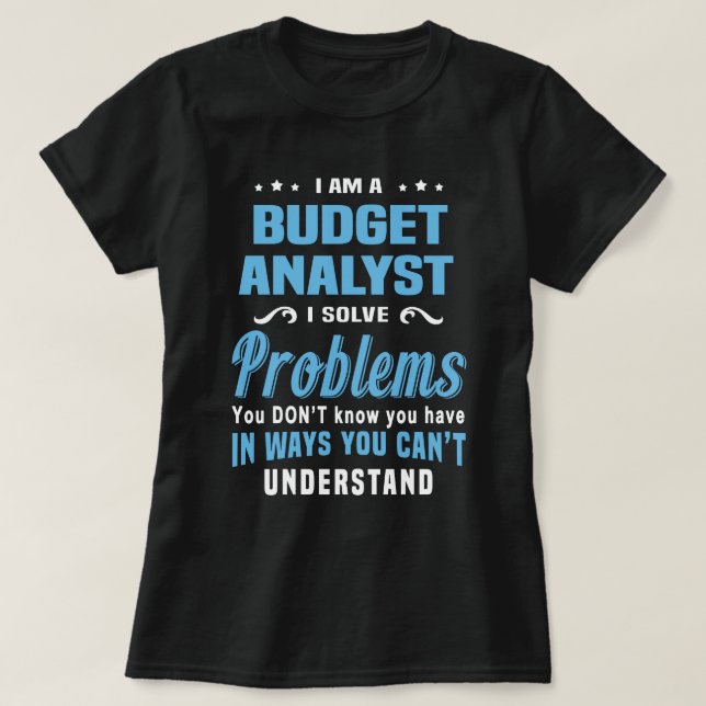 Budgetanalytiker T Shirt (Design framsida)
