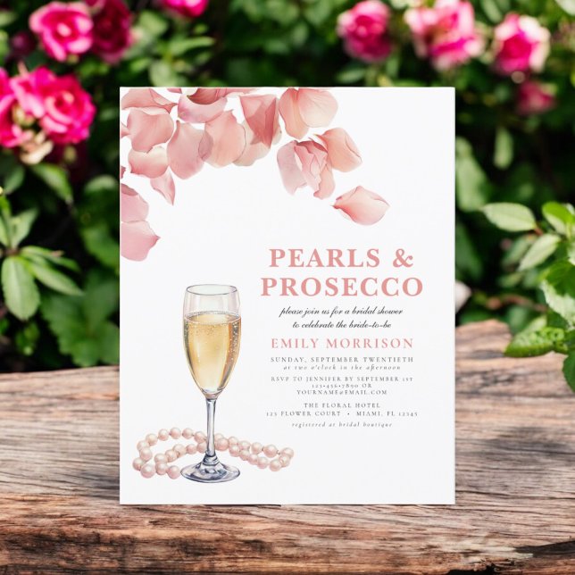 Budgetanslag och Prosecco Inbjudningskort för möhi (Skapare uppladdad)