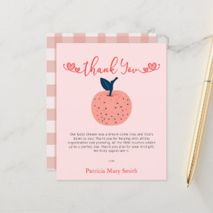 Budgetappen för vår Öga-babydusch - tackkort