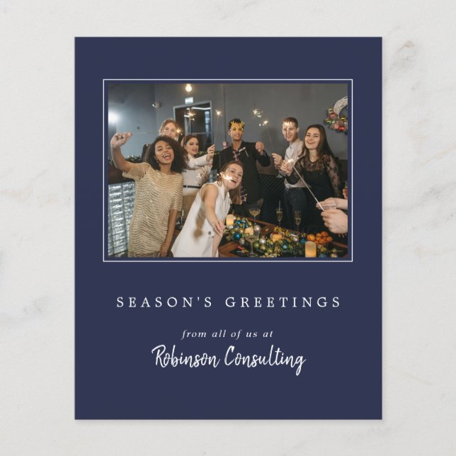 Budgetär Logotyp Jul Modernt Team Foto (Framsida)