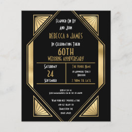 Budgetartikel Deco 60:e Bröllop-årsdagen Inbjudan