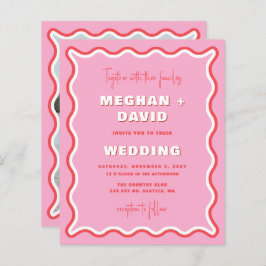 Budgetåterställning Vågigt Curve Rosa Red Photo Br