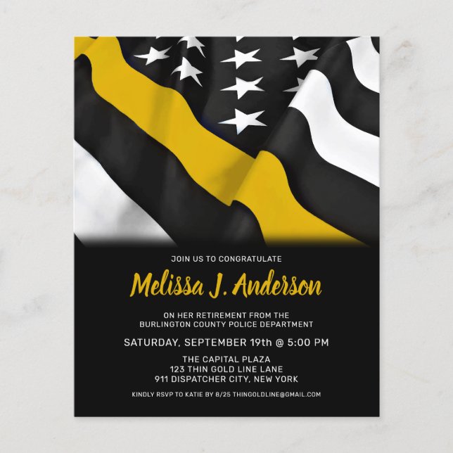 Budgetavsändare Pension Thin Guld Line Inbjudan (Framsida)