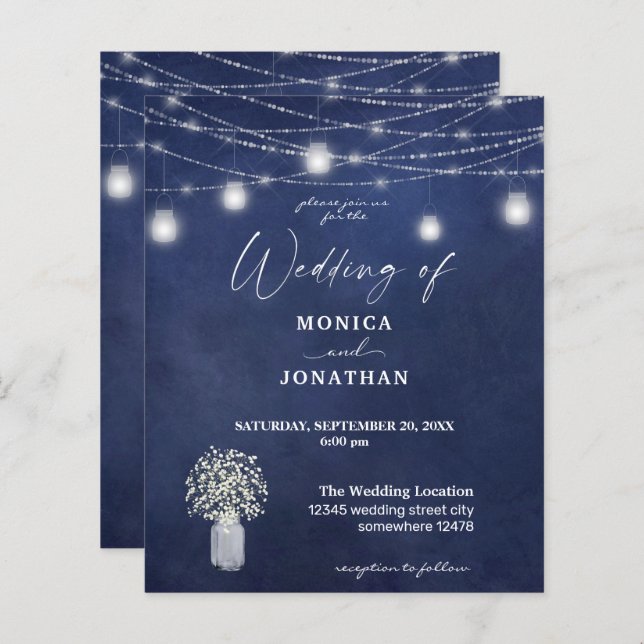 Budgetbabyns andedräkt, kalktavla, String Ljus (Fram/baksida)