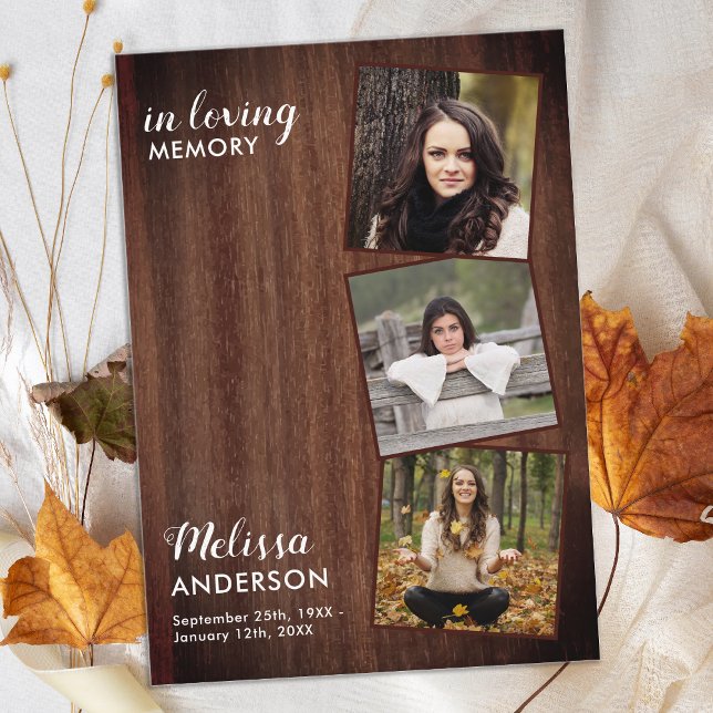 Budgetbegravning Tack 3 fotominnesbild Anteckningskort (Skapare uppladdad)