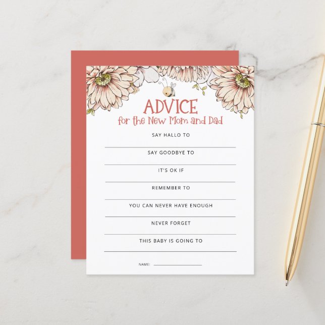 Budgetbiråd Mamma för Pappa Baby Shower Game (Fram/Back In Situ)