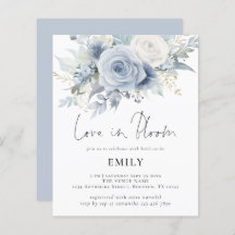 Budgetblåa Blommigtar Kärlek i Möhippan Bloom