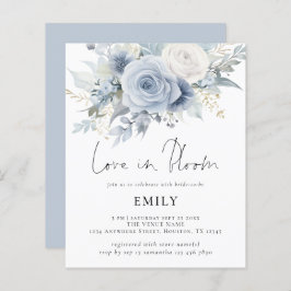 Budgetblåa Blommigtar Kärlek i Möhippan Bloom