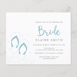 Budgetblått Flinflip flops Beach Möhippa Inbjudan