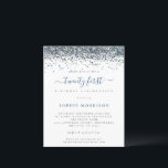 Budgetblått Glitter tjugoförsta Party Inbjudan<br><div class="desc">Ett ekonomiskt alternativ i BUDGET på en mindre storlek på 4, 5 x 5, 6 tum (110 lbs vikt), som är av samma tjocklek som ett vykort (är dock inte lämpligt för använda som vykort). OBSERVERA ATT DET FINNS EN inbjudan per lakan. Peacock Blue Glitter tjugoförsta Party Inbjudan. En gräns...</div>