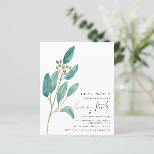 Budgetblått Löv Bröllop i kväll Party (Stående Fram)