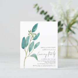 Budgetblått Löv Bröllop i kväll Party