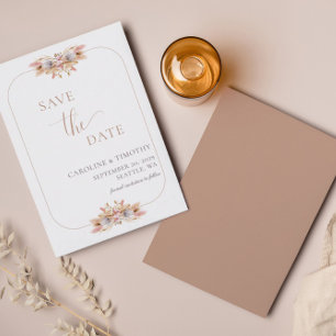 Budgetboho Blommigt Spara datum meddelande-kort Inbjudningar