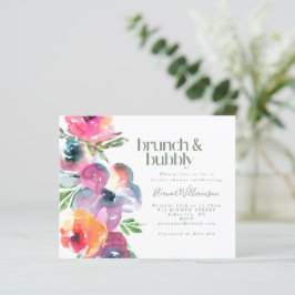 BudgetBoho Watercolor Flower Möhippa Brunch Bubly