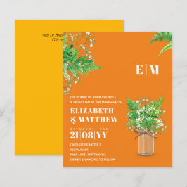 BUDGETbröllop Bjud in Fern Greenery Lövs