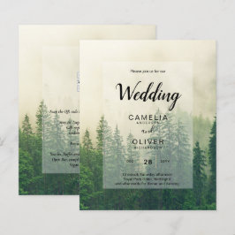 BUDGETBUDGETINBJUDAN Forest Gräs Träd Wedding Grön