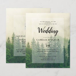 BUDGETBUDGETINBJUDAN Forest Gräs Träd Wedding Grön