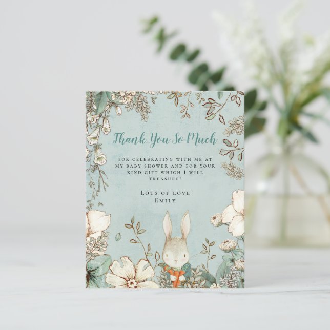 Budgetbunny Powder Blue Baby Shower Tack (Stående Fram)