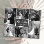 Budgetchalkboard Photo Collage Bröllop Tack Flygblad<br><div class="desc">Budgeterad Modern, Rustic Chalkboard Hand lät skript svart och vit 6-multifoto Collage Bröllop Tack Photo Billigt (Budget) prisvärd Flyer. Snyggt bröllop tackar dig för en mall med sex (6) foto på framsidan och ett (1) foto på baksidan (använt svartvita filter). Med texten "tack" i ett glatt, skrivet skrivstil i vitt...</div>