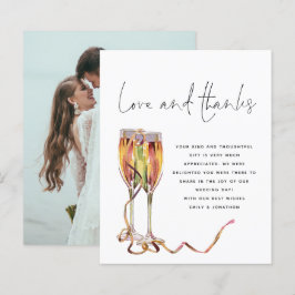 Budgetchampagne Skript Foto Bröllop Tack