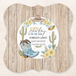 Budgetcowboyen Bleu Gult Westerna stövlar kände at Underlägg Papper