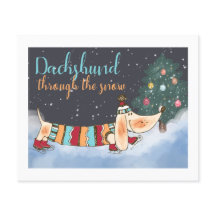 BUDGETDachshund genom Snö