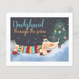 BUDGETDachshund genom Snö