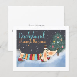 BUDGETDachshund genom Snö