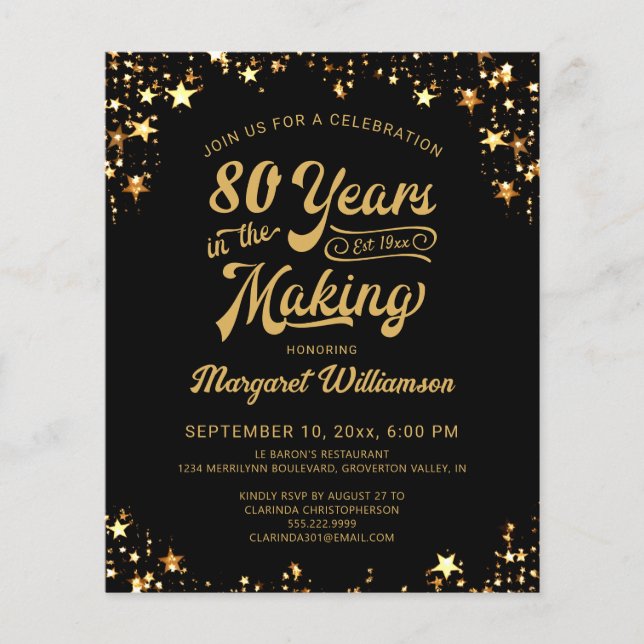 Budgetdag 80 år i den SKAPAR inbjudan (Framsida)