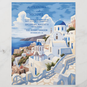 Budgetdestination Grekland Santorini Bröllop Reklamblad