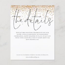 Budgetdetaljer för Bröllop Guld Glitter