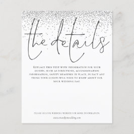 Budgetdetaljer för Bröllop Silver Glitter