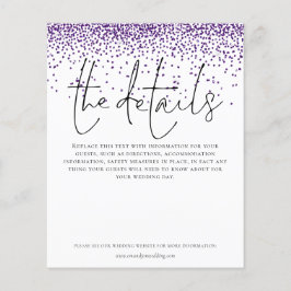 Budgetdetaljer om Bröllop Lila Glitter