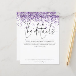 Budgetdetaljer om Bröllop Lila Glitter