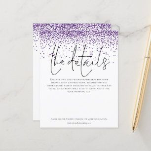 Budgetdetaljer om Bröllop Lila Glitter