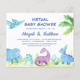 BUDGETDINosaur - Virtuell inbjudan till babyvisnin