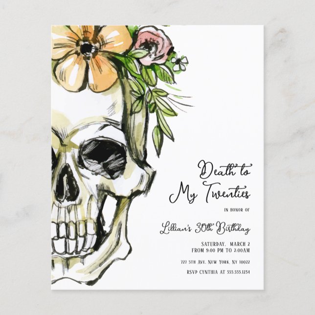 Budgetdöd till mina 20-årsjubileum (Framsida)