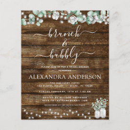 Budgetekalyptus Rustik Trä Brunch & Bubbly