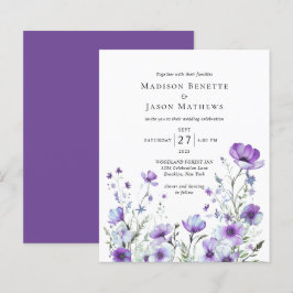 BUDGETELEGANTEN LILA BLOMMIGTEN BRÖLLOP