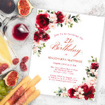 BUDGETEN 21:a födelsedagsinbjudan till Red Rosa Bl<br><div class="desc">Nytt för vår och sommaren 2024. Elegant röd ros och rosa-peonier dekorerar en traditionell blommigt. Klassisk kalligrafi betecknar milstolpen födelsedag. Inbjudan är lätt att anpassa. Den ingår i Röd ros och Rosa Peony-samlingen som innehåller professionellt designade inbjudningsmallar,  välkomsttecken,  tackkort och party dekorationer. Skapa ett sammanhängande party-tema utan dröjsmål.</div>