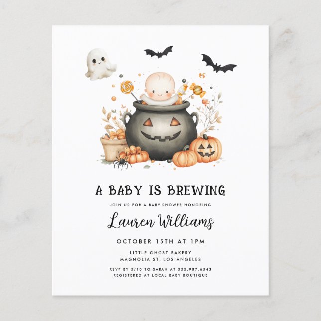 BUDGETEN A Baby brinner i halloween-babyskor (Framsida)
