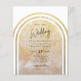 BUDGETEN Allt-i-1-Glitter Arch Modern Bröllop Flygblad