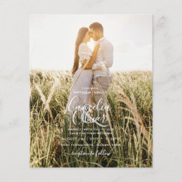 BUDGETEN allt-i-1-PHOTO OVERLAY Plum Lila Bröllop Flygblad