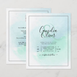 BUDGETEN - allt-i-ett-glaset Teal Bröllop