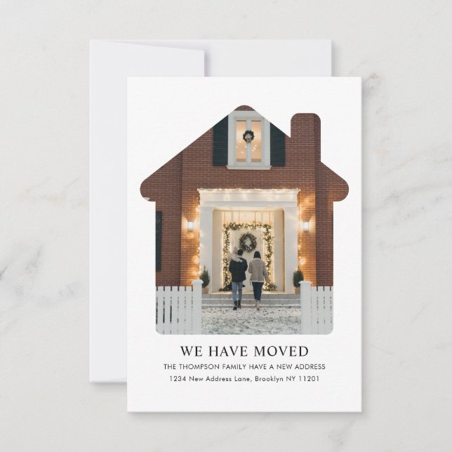 BUDGETEN är minimalt. Vi har Flyttat ny Flytta för Anteckningskort (Framsida)