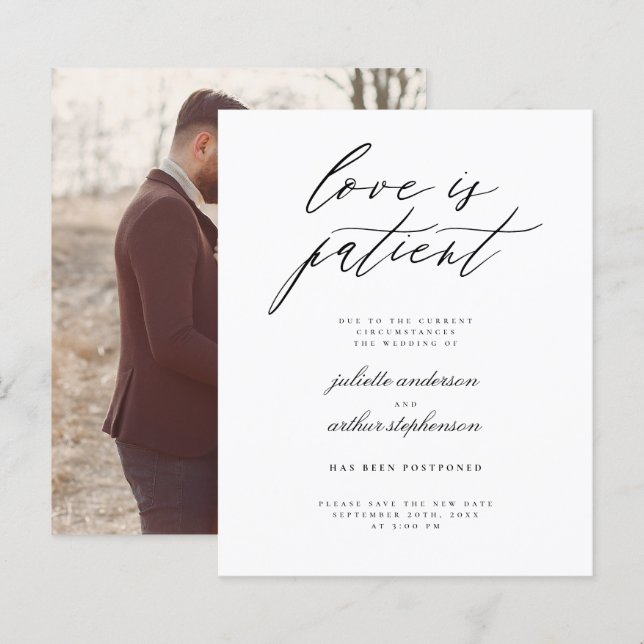 Budgeten B&W Kärlek är patientens uppskjutande av  (Fram/baksida)