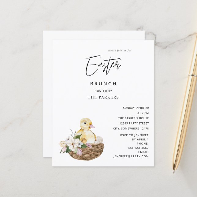 Budgeten Baby Anka och Påskägg Blommigt Påsk (Fram/Back In Situ)