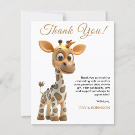 Budgeten Baby Giraffe Baby Shower - tack för ditt