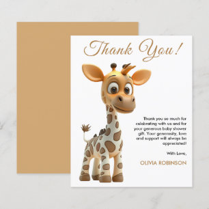 Budgeten Baby Giraffe Baby Shower - tack för ditt 