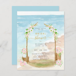 BUDGETEN Beach Kusten Inbjudningskort för möhippan